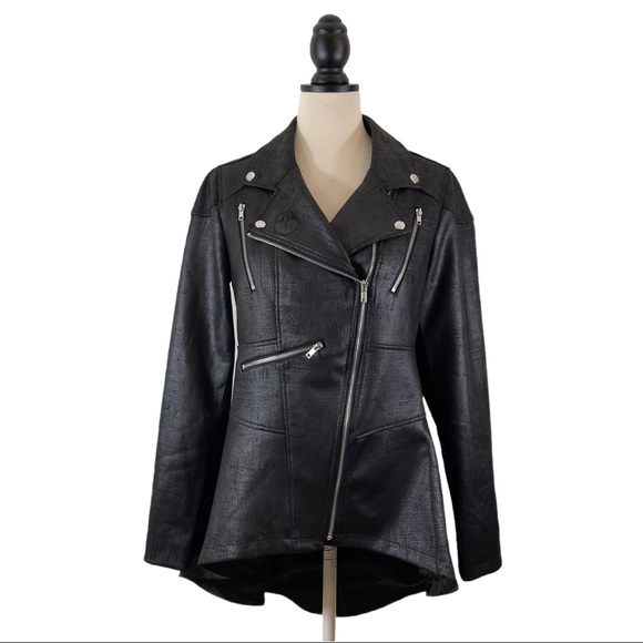 Hot Topic Jackets & Blazers - Umbrella Academy Moto Jacket Black Peplum High Low Allison No. 3, Size M